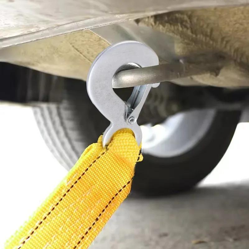 3M 3Ton Car Tow Cable Towing Pull Rope Strap with Hooks Portable Self-driving Tourism Heavy Rescue Rope Emergency Ropes