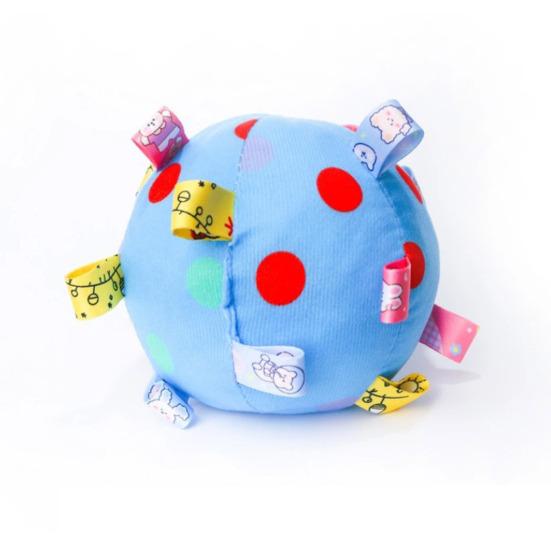 Pet Chew Toy Dot Printing Colorful Webbing Highly Elastic Bite-Resistant Cotton Filling Built-in Bell Noise Making Dog Toy