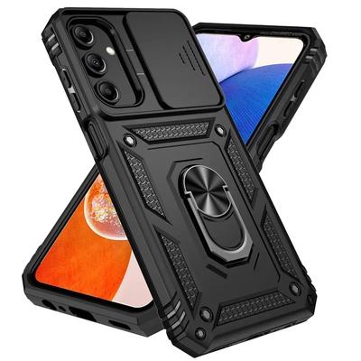 Schiebe Kameraobjektiv Grade Armor Handyhülle Für Samsung Galaxy A73 A72 A56 A54 A36 A16 A15 A25 A35 A55 5G Halter Ring Ständer Hülle