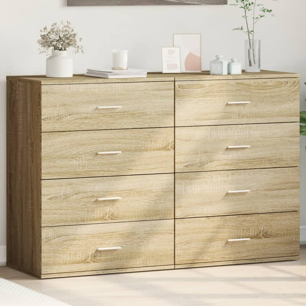 Vidaxl Szafki, 2 Szt, Dąb Sonoma, 60X39X80 Cm, Materiał Drewnopochodny