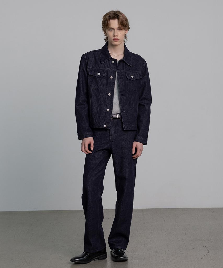 DECOROSO Knox Denim Trucker Jacket [Dark Indigo]