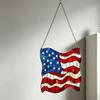 4th of July Suncatcher for Window Hanging Acrylic Stained Glass Heart/Eagle Ornament Patriotic Red White Blue Sun Catcher Panel for Memorial Day Decor