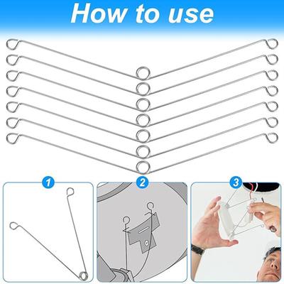 20Pcs Stainless Steel Torsions Spring Clip for Recessed Light Fixtures and Bathroom Fan Easy Installation Designs