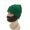 Big Beard Cold Hat Autumn and Winter Men's Mask Knitted Hat Warm Ear Protection Turned Wool Hat Personality Handsome Overelastic