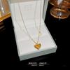 18K Gold Titanium Rhombus Clavicle Chain Necklace - Women’s Trendy Geometric Choker Pendant