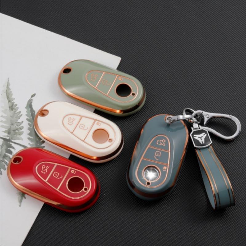 Heißes TPU Neue Autoschlüsselhülle Abdeckung Schale Für Mercedes Benz 2021 C /S Klasse W223 W206 S350L S400L S450L S500L Schutz Zubehör