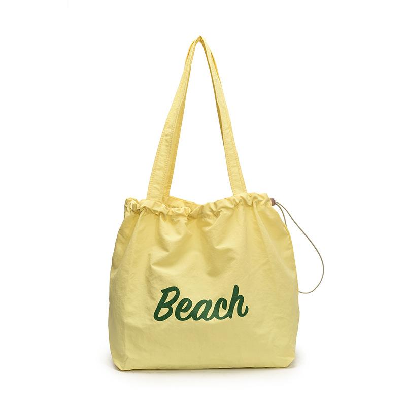 New Letter Printing Casual Large-capacity Tote Bag, Light Travel Versatile Lazy Wind Shoulder Stray Bag