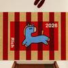 Year Of The Horse Festive Red Doormat, Shoe Changing Area, Wear-Resistant And Cutting Foot Mats, Household Porch Silk Ring Entry Door Floor Mats