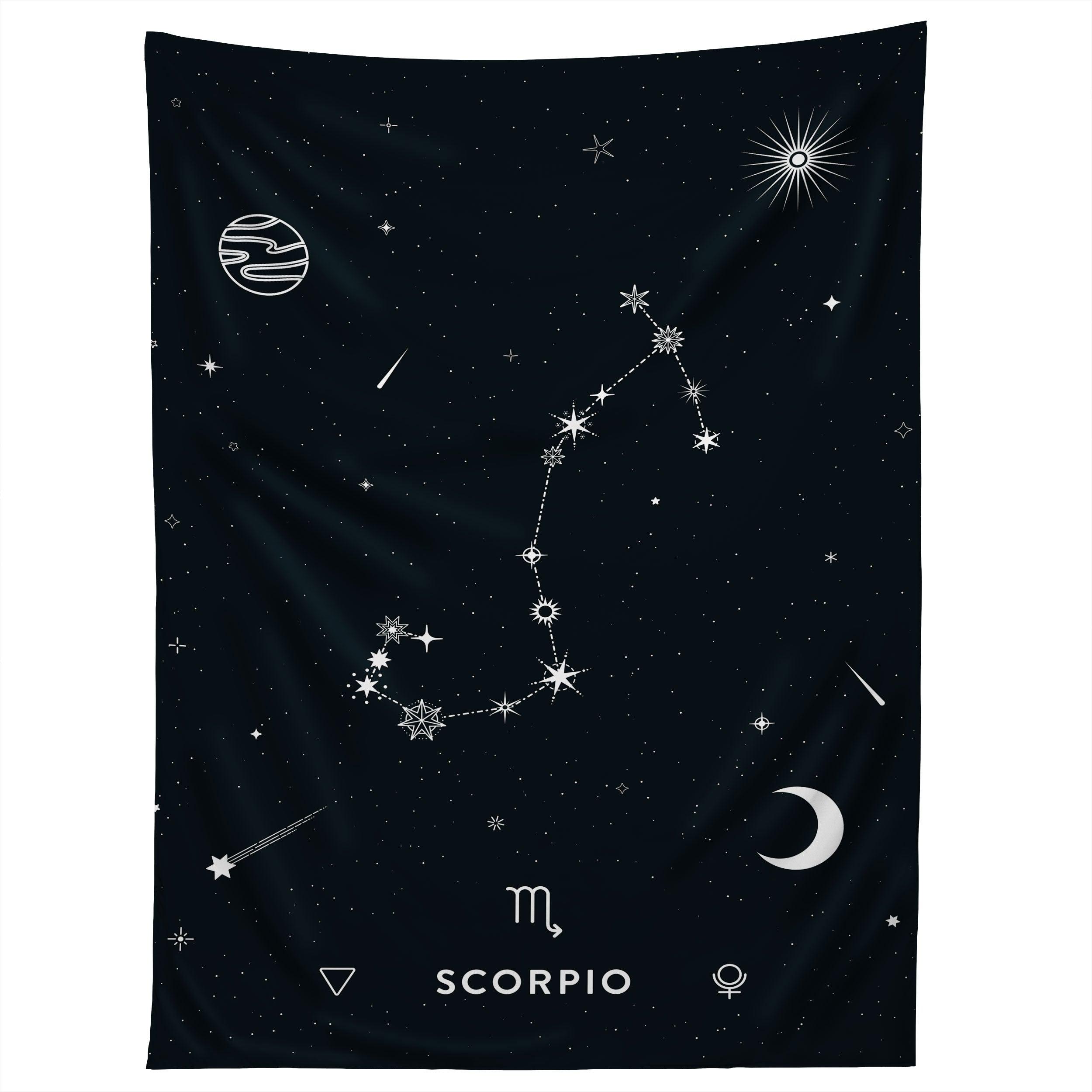 SCORPIO STAR CONSTELLATION tapestry 75x100