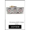 Triple Auto Gauge Set Oil Pressure Water Temp Amp Meter  2" Chrome Panel with White Face TT101324