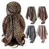 Leopard Print Silk Scarf 90 Artificial Silk Square Scarf Women's Satin Square Scarf Scarf Moslin Bag Headscarf