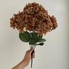 Simulation 5 Heads French Hydrangeas Branch Silk Fake Flowers Restaurant Decoration Champagne Hydrangea Artificial Flower