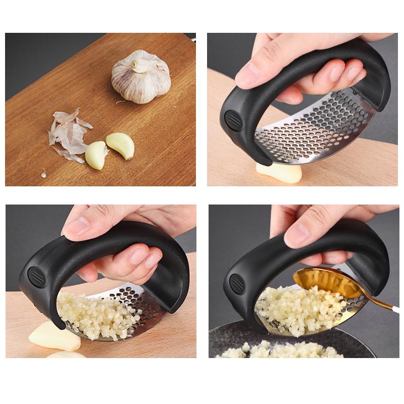 Stainless Steel Garlic Press Squeezer Manual Garlic Ginger Rocker Crusher Garlic Cutting Mince Tools Kitchen Gadgets