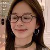 Korean Fashion Glasses for Women Oval Shape Anti Blue Light Eyeglasses Frames Rivets Decoration Glasses Frame Men