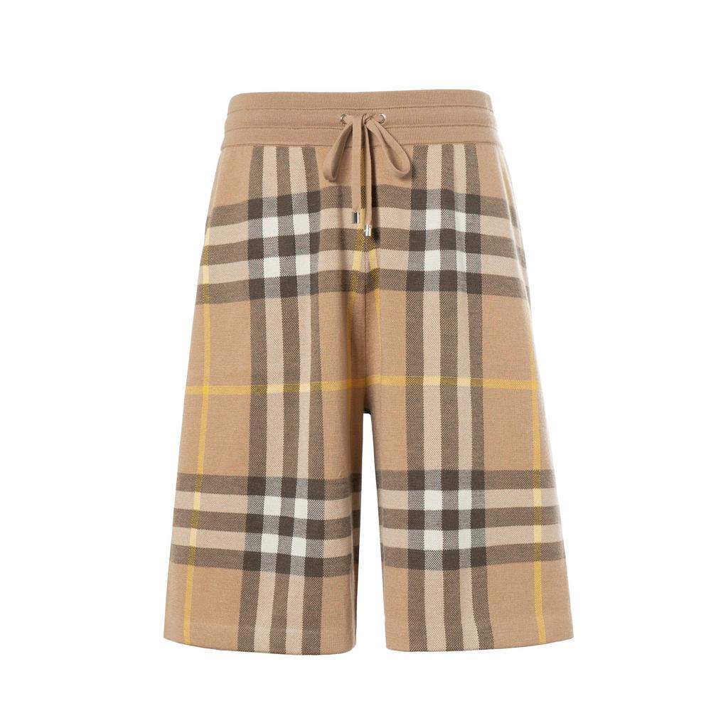 Burberry Tartan Motif Bermuda Shorts Beige 80549181