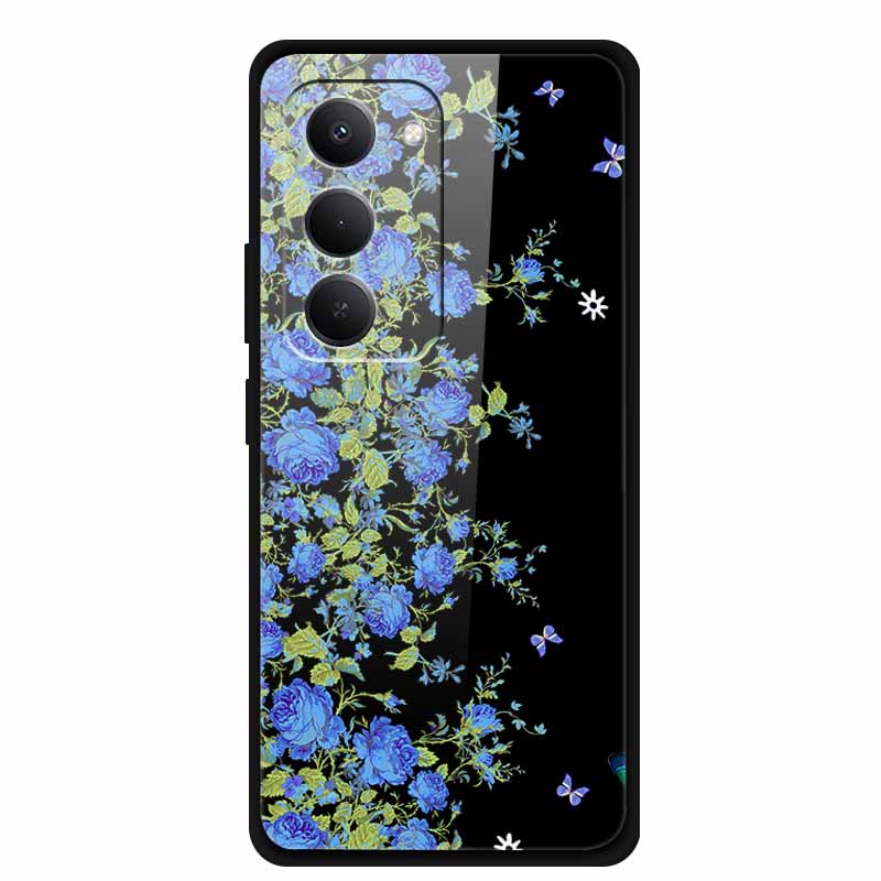 Glas-Rückseite für Xiaomi Redmi 15 4G Cartoon Niedlich Weicher Stoßfänger Harte Gehärtete Glas Hülle für Xiaomi Redmi 15 5G Hülle 6,9" Schale