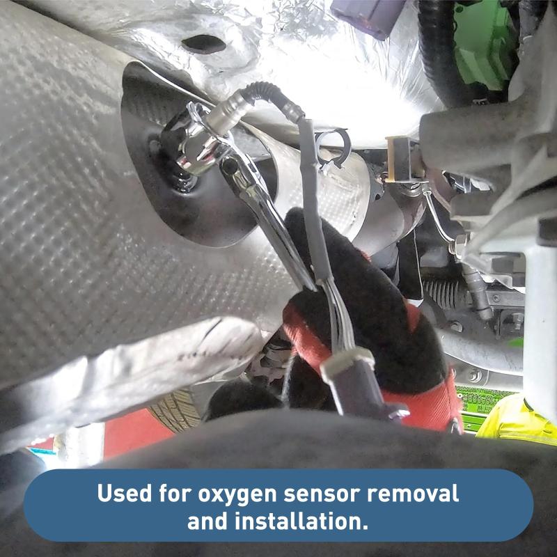 O2 Oxygen Sensor Wrench 7/8" 22mm Flex Head 6pt 12pt Hex Socket for Car Engine Repair Automotive Service Use