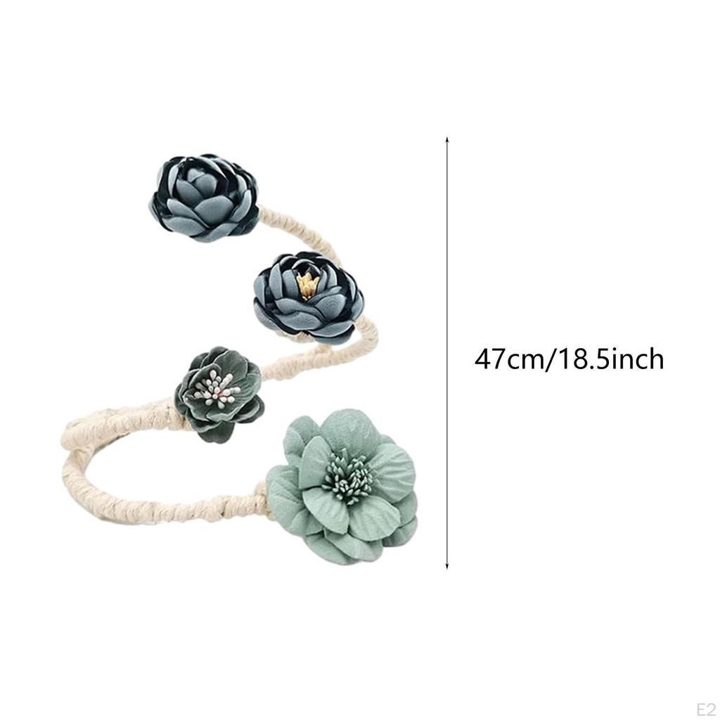 Vorhanghalter-Clip Raffhalter Kunstblume Fensterdekoration Drehverschluss-Rückhalter Ornament für