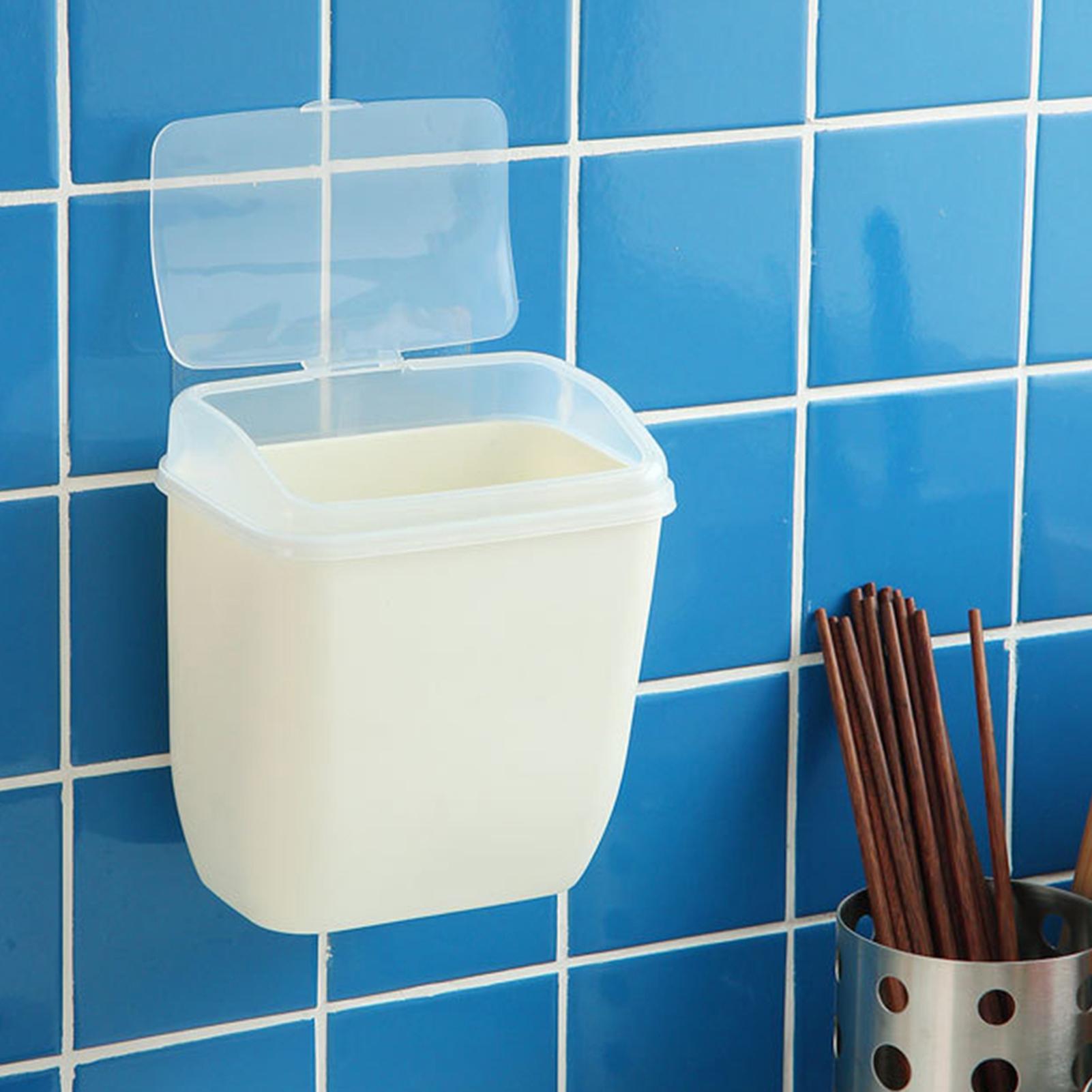 Household Wall-Mounted Trash Can Compact Large Capacity Stable Trash Can for Home School Office Apartment Default