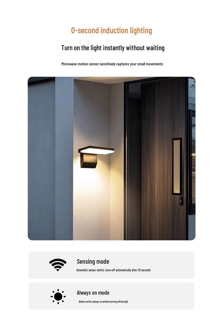 Waterproof Outdoor Wall Lamp for Villa, Courtyard, Garden, Balcony, or Hotel