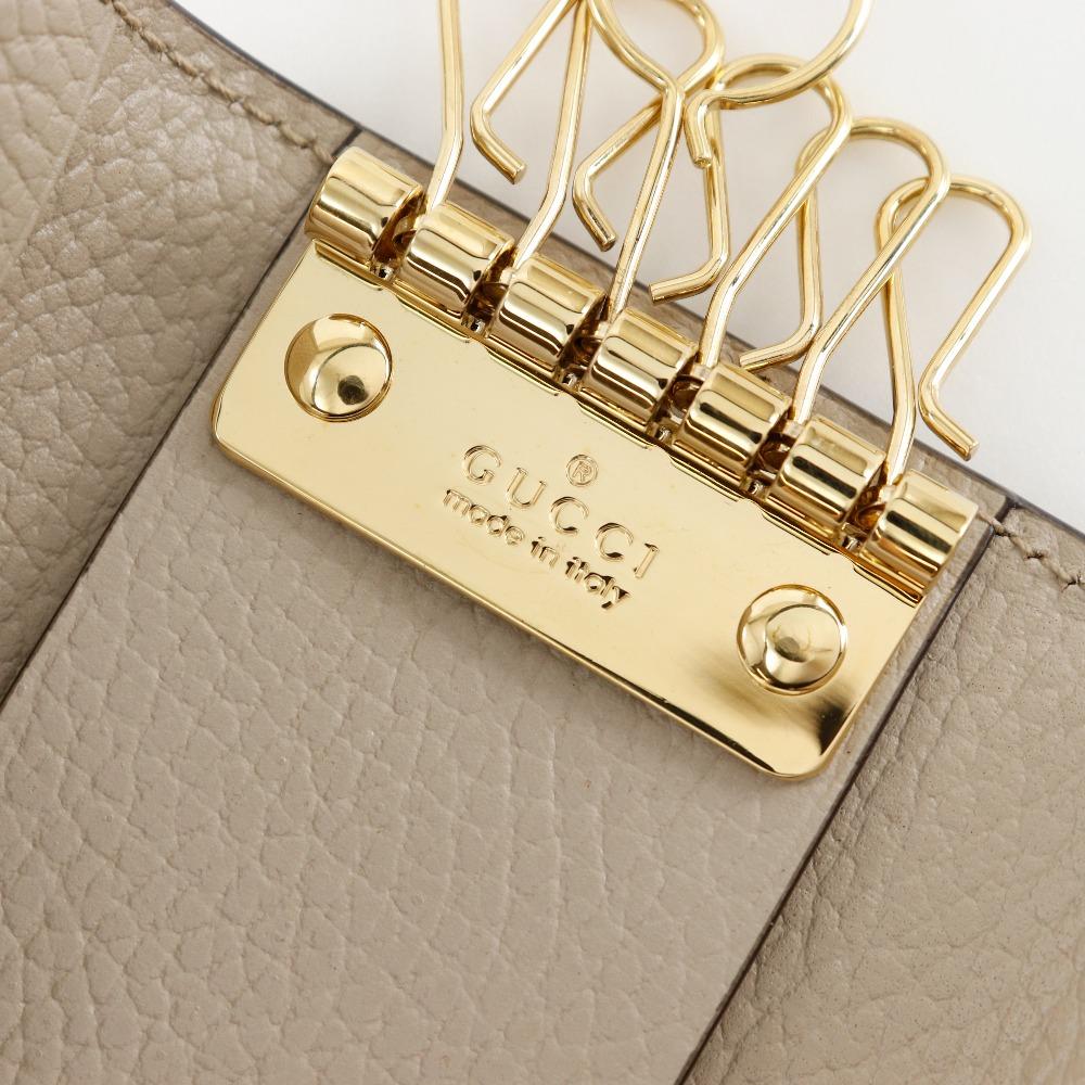 Gucci Double G Key Holder  GG Supreme Canvas Current Product Leather Women Used