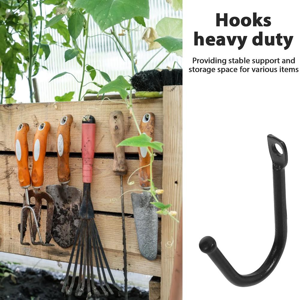 10PCS/Set J-shaped Metal Wall Hooks with Screw Coffee Cup Keys Towel Hanging Hangers Coat Rack Bag Holder Kitchen Storage Tool