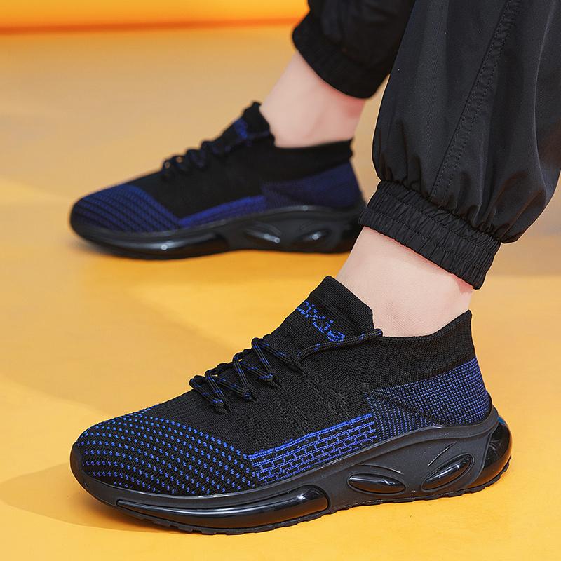 Men's Casual Sports Shoes Men's Foam Shock Absorption Sports Shoes Flying Mesh Breathable Socks Shoes