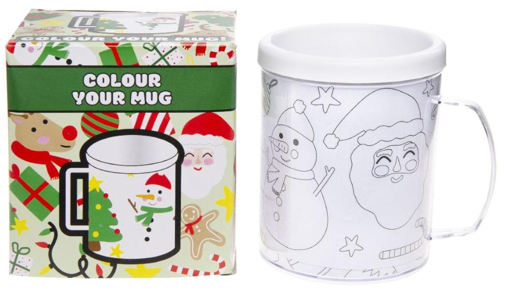 Christmas Mug Painting Set Christmas Santa Claus Coloring Page