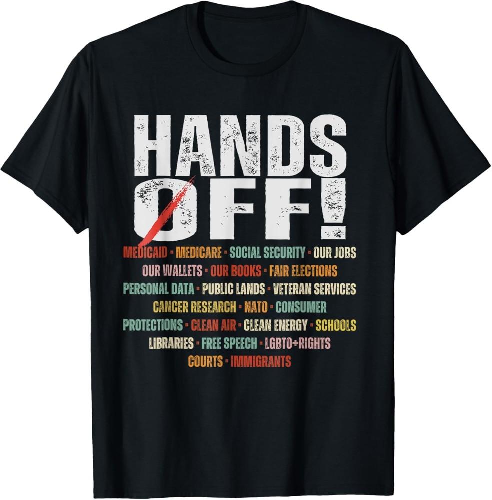 Resist Hands Off Protest Vintage We The People American Flag T-Shirt Unisex T-Shirt L