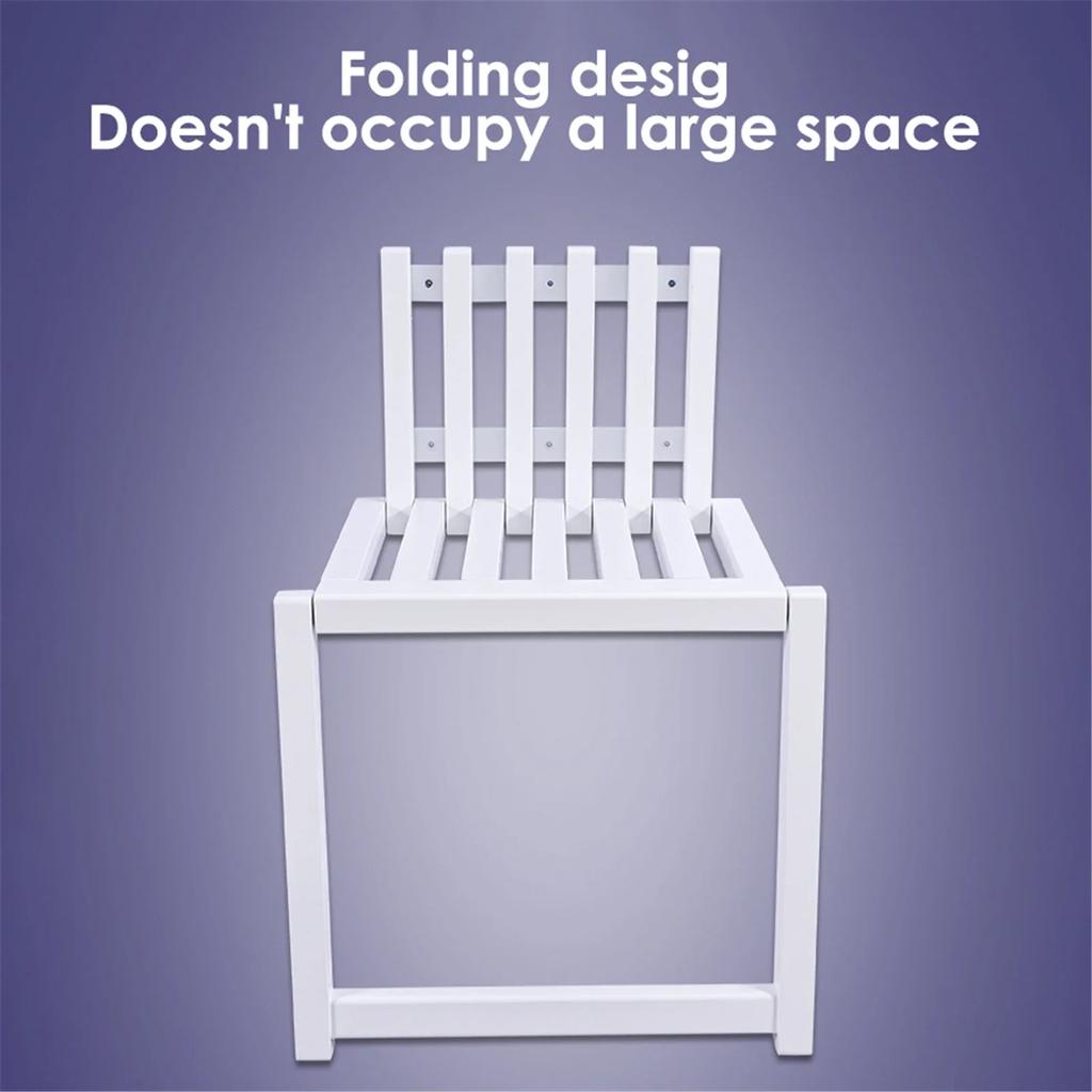 Ścienne składane krzesło z litego drewna krzesło ganek drzwi szafki na buty oszczędzające miejsce krzesła składane łazienka balkon salon stołek