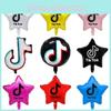 Tik Tok Logo Star Foil Balloon For Adults And Kids Birthday Party Decor Supplies