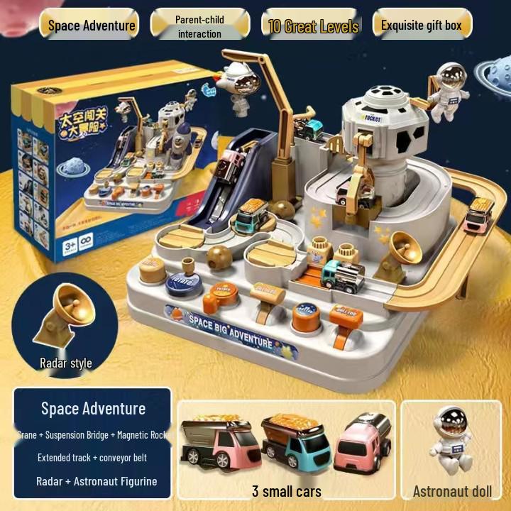 New Educational Cross-Border Children s Track Car with Inertial Sliding for Space Adventure