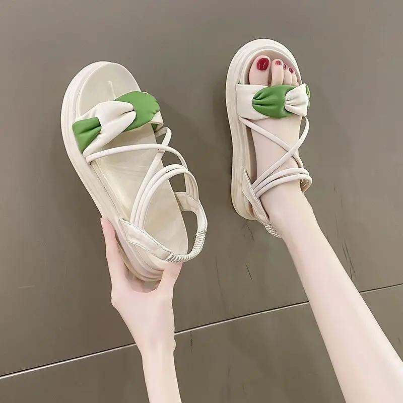 Fashion Outdoor Platform Ladies Shoes Wholesale Vintage Summer 2025 Women's Sandals Comfortable Trending Asian Size Designer Pvc Shoe
