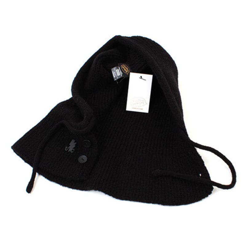Universal Chemistry Wool Knit Black Open Balaclava
