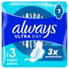 ALWAYS Ultra Tag 3 Super Extra Slipeinlagen mit Flügeln 7 Stück