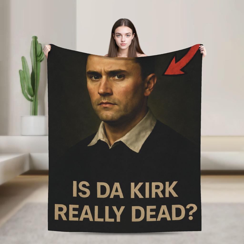 Charlie Kirk R.I.P Blankets Brainrot Meme Flannel Awesome Warm Throw Blankets for Home Restaurant Decoration