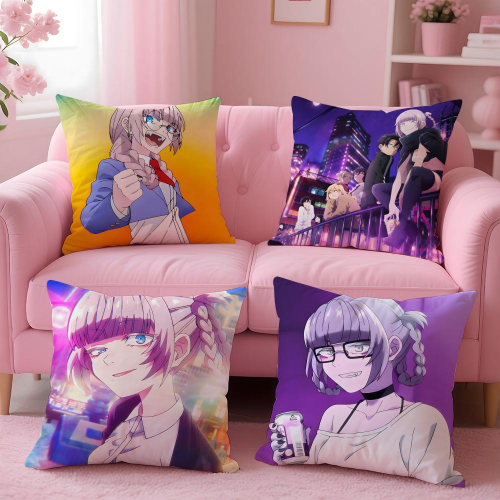 Anime C-Call Of The Night Cushion Cover Breathable Linen Pillowcase Summer Odorless Eco-Friendly Invisible Zipper Washable