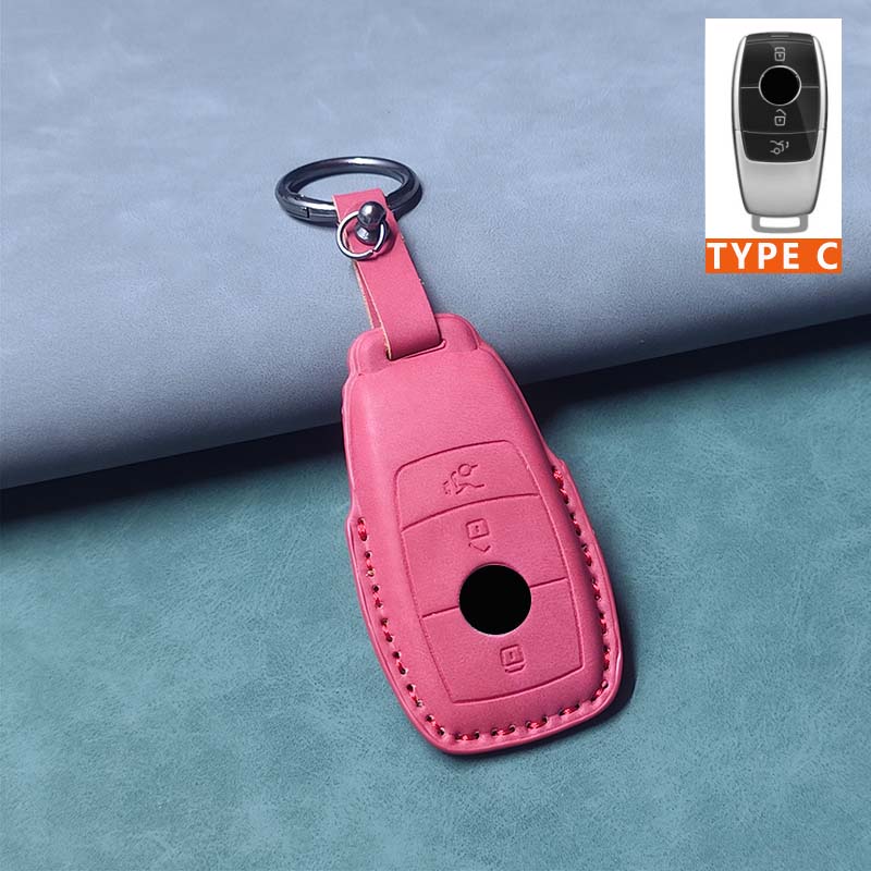 Car Remote Key Case Cover for Mercedes Benz A C E S G Class GLC CLE CLA GLB GLS W177 W205 W213 W222 X167 AMG Leather Accessories