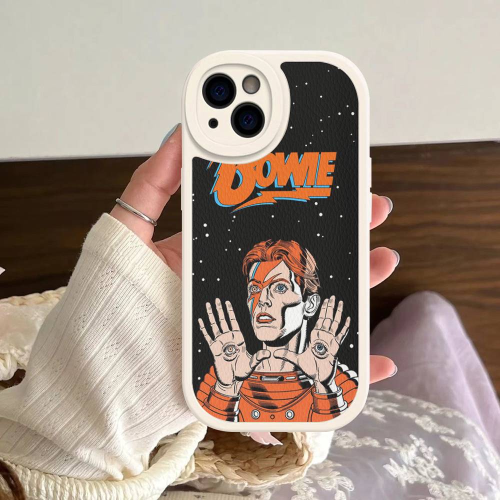 D-David-Singer B-Bowies Phone Case For iPhone 16 15 14 13 12 11 Pro Max Plus Leather Shockproof Cover