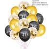 Black Gold 30 40 50 60 Years Birthday Party Confetti Balloon 30th 50th Birthday Party Decorations Adult Party Ballon Air Globos
