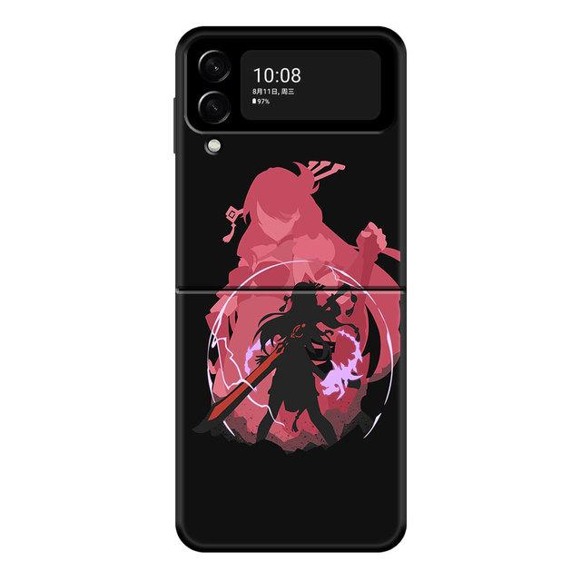 Pc Genshin Impact Anime For Samsung Galaxy Z Flip3 5g Zflip3 Zflip Flip Hard Phone Cover