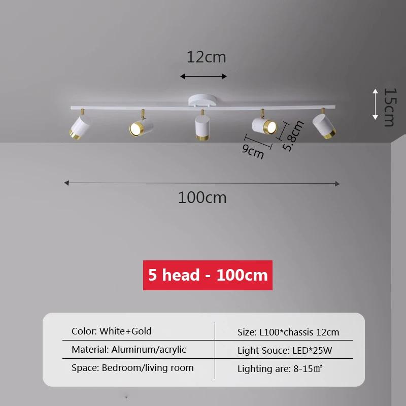Nordic Strip LED Multihead Ceiling Lamp Spotlights For Hall Living Room Bedroom Balcony Corridor Cloakroom Decor Lights Fixtures