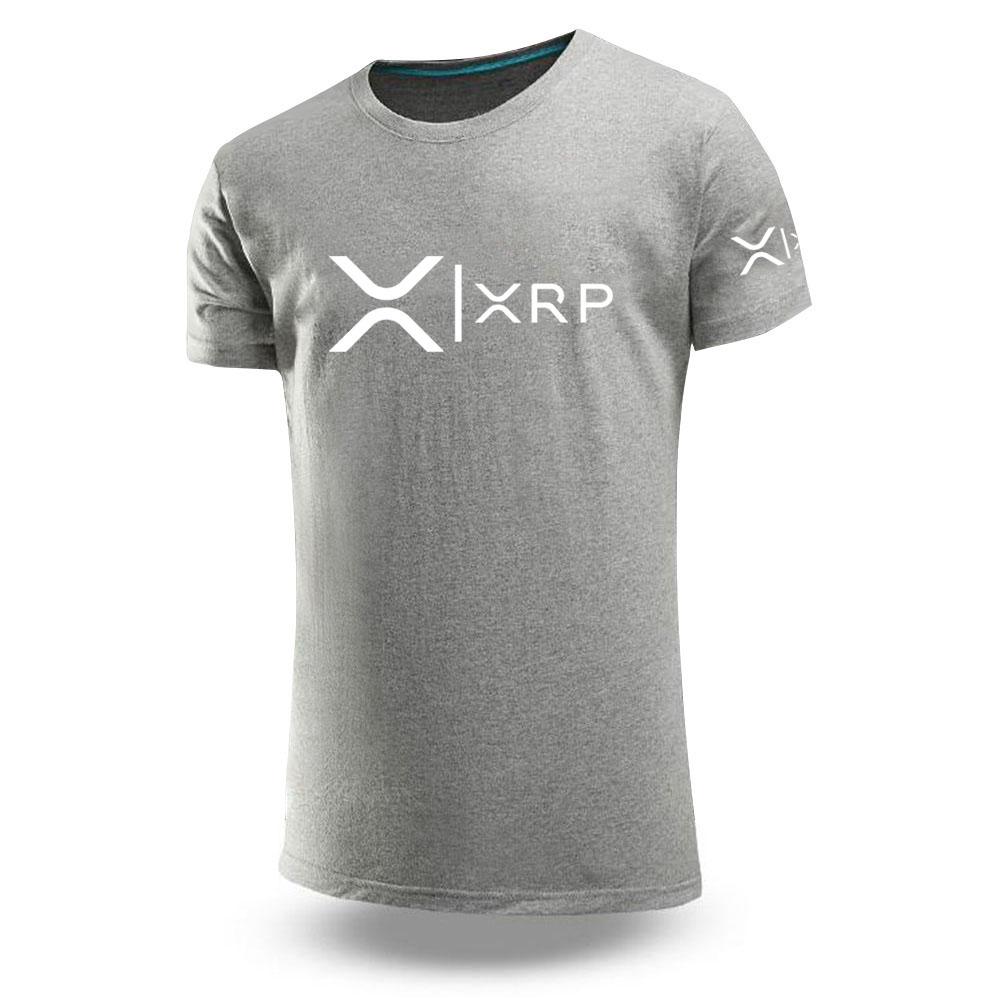 2025 Cryptocurrency Ripple Xrp New Unisexs Summer Round Neck Ordinary Short Sleeve Tshirt Printing Good Quality Comfortable Tops