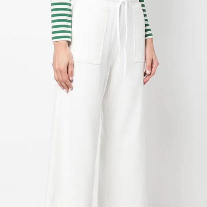 Polo Ralph Lauren SS23 Solid Drawstring Waist Casual Sports Pants Women pants White 211892616-002