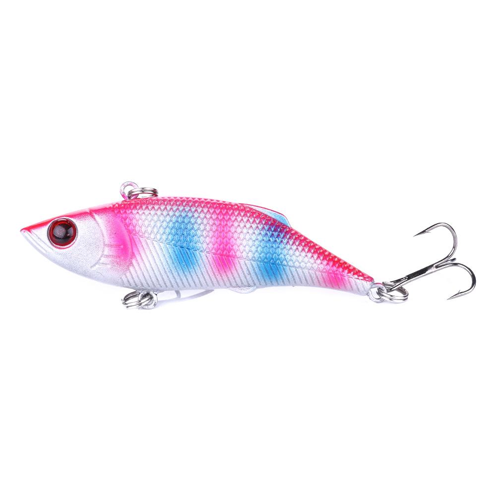 1pc Hengjia Sinking VIB Plastic Fishing Lure Bionic Shad Hard Bait Pike Lure Fishing Tackle Wobbler 8cm 12g