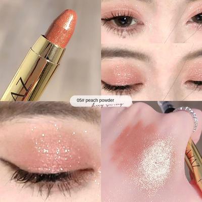 Highlighter Eyeshadow Pen Pearlescent Fine Shimmer Non Dizzy Dye Eye Makeup Lazy Lift Lying Silkworm Pen Double Head Eyeshadow Stick