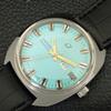 USED MENS ENICAR AUTOMATIC 167 SWISS TURQUOISE BLUE DIAL WATCH A432174-2