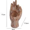 Hztyyier Buddha Yoga Candle Holder Carved Gesture Candlestick Hand Tabletop Tealight Desktop Candle Decor