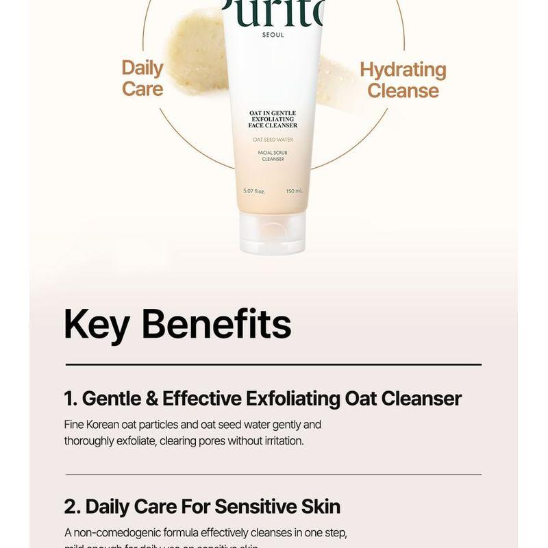 Purito SEOUL - Oat In Gentle Exfoliating Face Cleanser