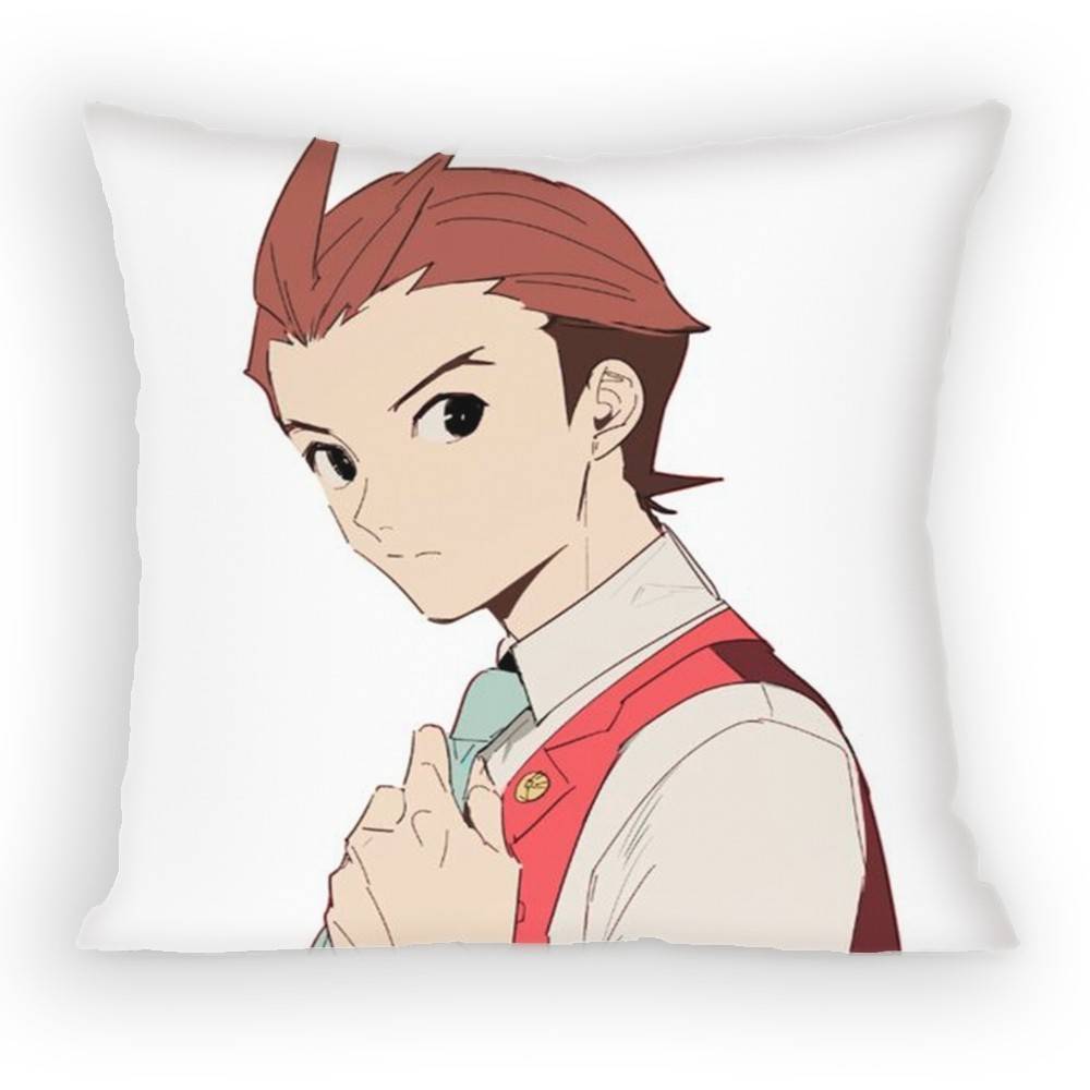 Ace Attorney Apollo Justice Pillow Case Sofa Living Room Bedroom Headboard Backrest Cushion Square Cushion Nap Time